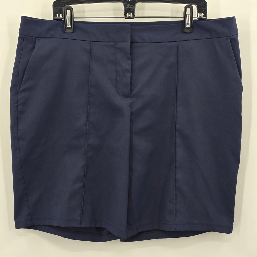 Puma Shorts Womens XL Golf Navy Blue Performance Flat Front